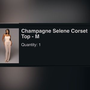 SOLD ——-JLUXLABEL champagne Selene corset top